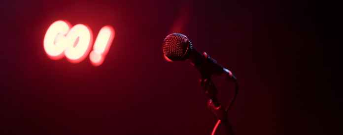 black microphone